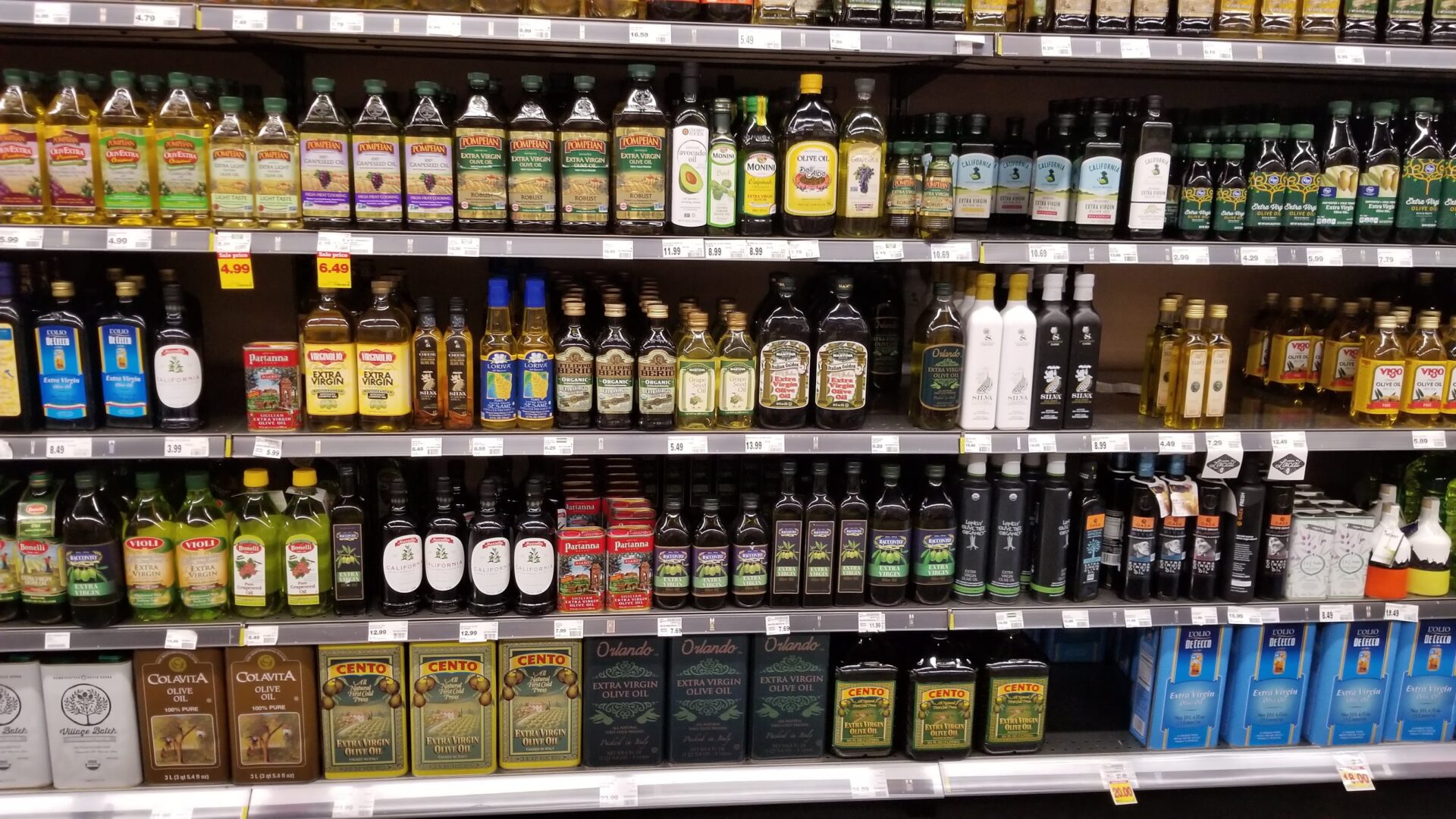 olive oil bottles